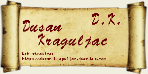 Dušan Kraguljac vizit kartica